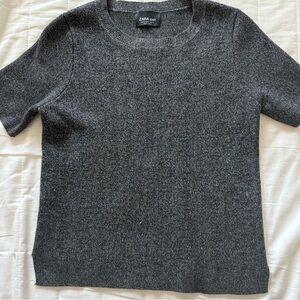 Zara Gray Crewneck Sweater with Minimalist Design